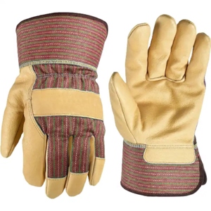 Gants de travail en cuir pleine fleur de vachette de qualité supérieure, protection industrielle des mains, gants de rigueur canadiens, gants de jardinage domestique - Product Image 3