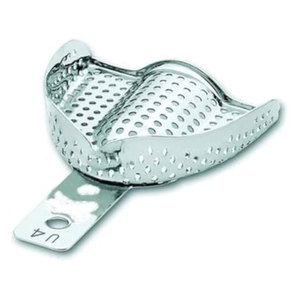 Bandeja de Impresión Dental Premium con Borde U4, Sólida, Talla Superior S, de Acero Inoxidable, Reutilizable, Autoclavable, Sin Perforaciones - Product Image 1