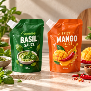 Herb Dressing Cucumber Dill 250ml Spout Pouch Citrus Chili Sauce Sweet Tangy Spicy 250ml Food Grade Stand Up Bag - Product Image 5