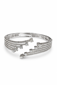 Brazalete de Moissanita en Plata de Ley 925 con Baño de Rodio, Estilo Clásico para Regalo de Boda y Aniversario - KLSB20711 - Product Image 3