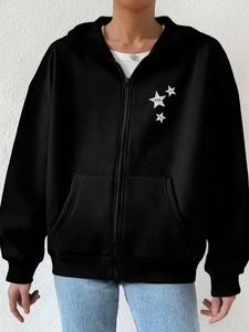 Sweat-shirts à capuche oversize vierges pour femmes, design personnalisé, style streetwear - Product Image 3