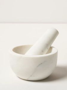 <b>Large</b> Size <b>Marble</b> Mortar And Pestle Set For Grinding Spices Herbs And Preparing Fresh Chutneys At Home - Product Image 4