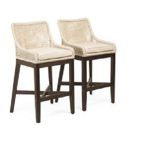 Tabouret de bar très vendu, avec pieds en teck et assise en rotin de haute qualité et durable ; adapté à une utilisation en intérieur et en extérieur. - Product Image 6