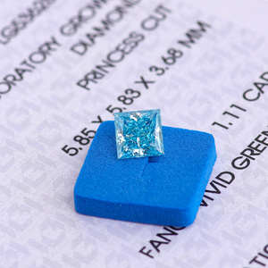 Diamants de laboratoire 1,0 CT VS1-VS2 taille princesse, couleur vive fantaisie, certifiés IGI, pour bijoux personnalisés - Product Image 2