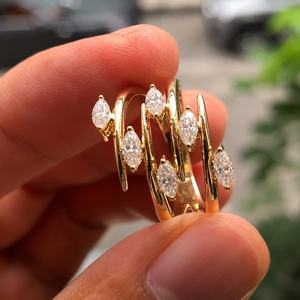 Cluster Moissanite Marquise Cut Wrap 4 Band <b>Ring</b> For Women's Original 925 Silver Rhodium Fine Romantic Style Gift For Lover - Product Image 4