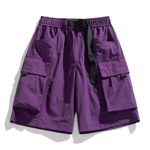 Pantalones Cortos Deportivos para Hombre, Cintura Media, Cierre con Cordón, Múltiples Bolsillos, Tejido Elástico Transpirable de Secado Rápido - Product Image 2