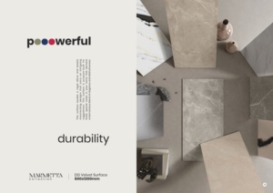 Azulejos de superficie de terciopelo DG en tonos suaves de blanco y gris, 600x1200, para paredes y suelos interiores. - Product Image 3