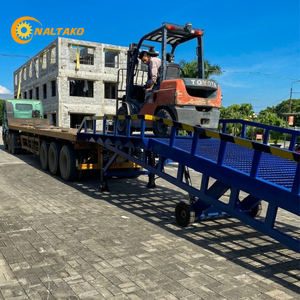 Rampe de chargement mobile Naltako de 15 tonnes, 16 m extra longue, 1,9 m de levage maximal, rampe hydraulique manuelle pour travaux industriels lourds en chantier - Product Image 2