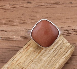 Bague en argent sterling 925 avec pierre de soleil orange naturelle sertie en bélière, bijoux en pierres précieuses scintillantes, vente en gros, coupe brillante, cadeau pour femme - Product Image 5