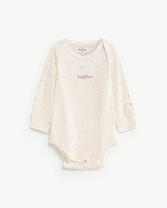 Body de Bebé de Manga Larga con Estampado de Estrellas y Cierre de Broches, en Lyocell y Spandex, para Recién Nacidos, Unisex, ODM Vietnam - Product Image 1