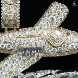 Pendentif Hip Hop Iced Out de luxe en moissanite VVS, style Bling pour rappeurs, pour hommes, en argent 925 bicolore - Product Image 6