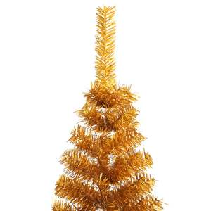 Árbol de Navidad Moderno de PET Dorado, Grande y Duradero, Decoración Festiva y Elegante para las Fiestas - Product Image 5