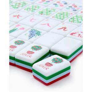 Tuiles de Mahjong en Acrylique 160 Cartes Thème Noël Rouge Idée Cadeau de Jeu Durable - Product Image 4
