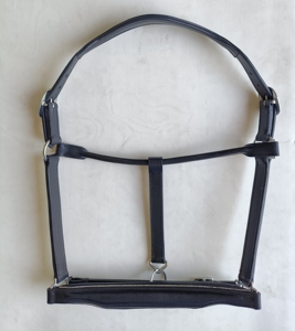 Harnais en cuir noir Annabelle Equestrian, collier de tête équin réglable avec anneaux métalliques pour l'entraînement et l'équitation - Product Image 3