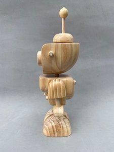 Figura Decorativa de Robot de Madera para Oficina, Escritorio, Mesa, Estante, Decoración de Interiores del Hogar - Product Image 6