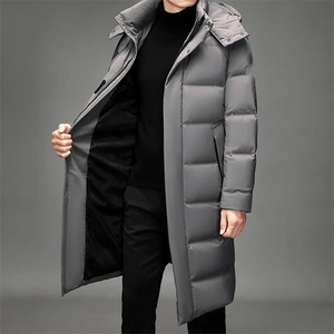 Manteau d'hiver décontracté pour homme, 90% duvet, avec capuche, coupe-vent et imperméable, fermeture éclair épaisse - Product Image 5