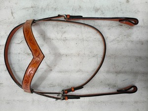 Unique Design Floral (V) Browband Medium Oil Headstall Bridle Hand <b>Tooled</b> Available At Export Quality And Price - Product Image 3