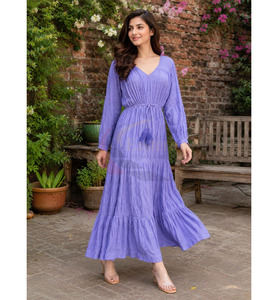 Nuevo Vestido Maxi de Verano para Mujer, Estilo Casual Bohemio, con Estampado Floral, Manga Media, Tie Dye, Estilo Boho Chic, Tela de Rayón - Product Image 5