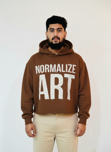 Nueva Sudadera con Capucha Corta Personalizada, Estilo Vintage, con Lavado Ácido, Efecto Desgastado, Parches, Bordados y Aplicaciones, con Bajo sin Rematar y Detalles de Corte y Costura, 100% Algodón, Serigrafiada - Product Image 6