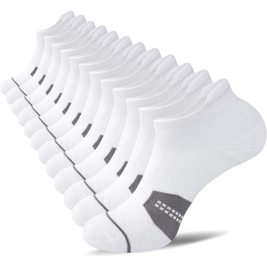 Men's Ankle <b>Socks</b> Beige With <b>Black</b> Toe And Heel Breathable Knitted Summer Thin Fit - Product Image 3