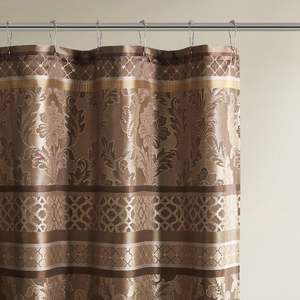 Rideau de douche à motifs jacquard pour une décoration de salle de bain élégante - Product Image 4