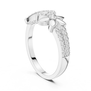 Anillo de Compromiso Infinito de Plata de Ley 925 con Diamante Moissanita de Corte Redondo, Anillo de Boda para Mujer, Anillo de Promesa Eterna - Product Image 3