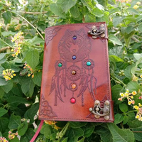 Carnet d'écriture en cuir vintage de haute qualité pour journalisation, parfait pour le bureau, Woolf 7stone, journal en cuir unisexe