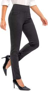 Womens High Waist Dress <b>Pants</b> with Pockets Business Casual Work <b>Pants</b> for Women Stretchy Skinny Slacks for Office - Product Image 3