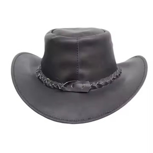 Chapeau Fedora en feutre de cowboy ajustable, personnalisable, en cuir, unisexe, de haute qualité, élégant, avec logo et couleur sur mesure, vente en gros - Product Image 1