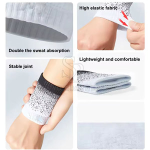 Muñequeras Deportivas de Alto Rendimiento, de Algodón/Poliéster, Ecológicas, Ligeras, Antideslizantes, Absorbentes del Sudor, Transpirables - Product Image 3