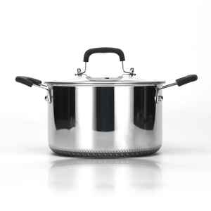 Casserole en aluminium de luxe avec couvercle, antiadhésive, grande capacité, pour soupes et ragoûts, compatible induction. - Product Image 5