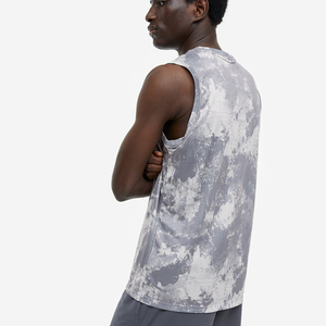 Customized Sublimation Vest <b>Running</b> Tank Top <b>Singlet</b> Bodybuilding Vest Unisex Hip Hop Men's Regular Fit Breathable OEM Tank Top - Product Image 3