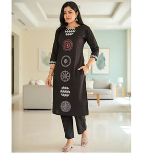 Conjunto de Dos Piezas de Algodón Dhabu para Mujeres, Damas y Niñas, Ropa de Moda de Dos Piezas, Prendas de Calidad de Exportación - Product Image 4