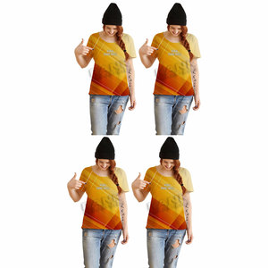 T-shirts pour femmes sur mesure, vente chaude, matériau durable, t-shirts pour femmes de qualité supérieure - Product Image 6