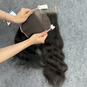 Pelucas de cabello humano con cierre de encaje HD y encaje frontal, cabello virgen liso de color natural, de proveedor de cabello virgen. - Product Image 2