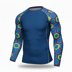 Wholesale Long Sleeve <b>Compression</b> Wear Fitness Gym <b>Shirts</b> Custom Sublimated BJJ Rashguard <b>Shirts</b> <b>Mens</b> MMA Rash Guard - Product Image 6