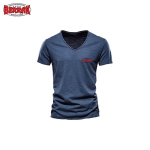 Berrak-Camiseta 100% de algodón para hombre, Camiseta con cuello en V, diseño de moda, camisetas ajustadas, camisetas de manga corta - Product Image 4