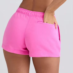 Shorts de survêtement pour femmes, prix de gros, logo personnalisé, nouvelle mode, respirants, 100% coton, décontractés - Product Image 5
