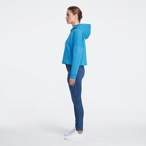 Custom Printed Cropped Pullover <b>Hoodie</b> <b>Lightweight</b> Fleece Winter Casual Sweatshirt with Kangaroo Pocket - Product Image 3