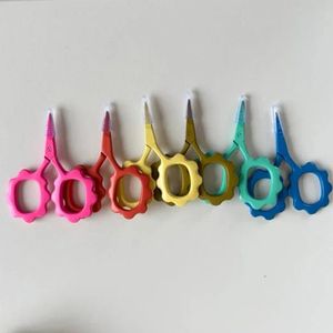 Flower Scissors Mini Sunflower Embroidery Daisy Kelmscott Design Sharp Stainless Steel Right-Handed <b>Thinning</b> Short Hair Scissors - Product Image 6