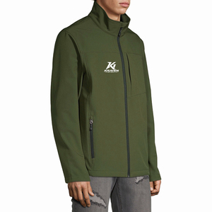 Veste d'hiver pour le personnel des campus éducatifs, aux couleurs vertes de l'école ou de l'université, en matériau softshell léger, et vente en gros ODM - Product Image 3
