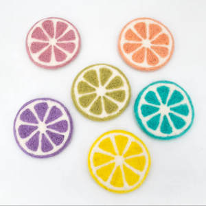 Handmade Eco-Friendly Bohemian Wool Colorful Fruit Drink <b>Coasters</b> Set Absorbent <b>Table</b> <b>Coasters</b> Summer Home Decor Kitchen - Product Image 1