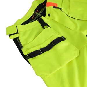 Pantalones de Trabajo de Alta Visibilidad, Reflectantes, de Poliéster, con Múltiples Bolsillos, Transpirables, para la Industria de la Construcción - Product Image 4