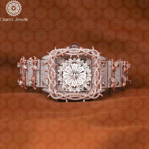 ชาร์ม_จิวเวลส์สร้อยข้อมือคริสตัลสีโรสโกลด์สุดหรู เครื่องประดับแฟชั่นสำหรับผู้หญิง สร้อยข้อมือประดับอัญมณีคุณภาพสูง - Product Image 1