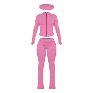 Women's <b>Yoga</b> Jumpsuit Set Seamless Gym Workout <b>Bodysuit</b> Private Label Fitness Sportswear High Waisted Activewear Wholesale - Product Image 3