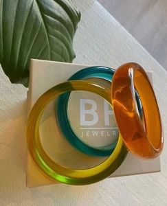H a CRAFT Women's Classic Party Vintage <b>Resin</b> Bangles & Bracelets Handmade Epoxy <b>Resin</b> Jewelry with Carved Floral Design - Product Image 2
