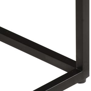 Table de chevet élégante en bois brun miel et noir - Product Image 6