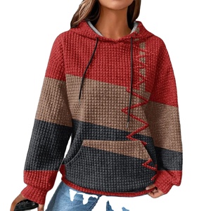 Sweat à capuche à manches longues en coton pour femmes décontracté automne hiver pull chaud avec couverture anti-rétrécissement pour un usage quotidien - Product Image 2