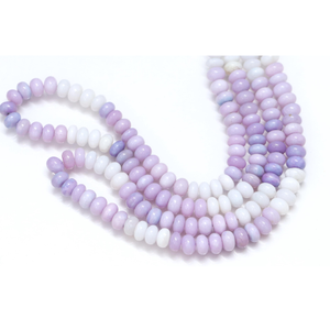 Hermosas cuentas de ópalo de color violeta claro en forma de rondel, cuentas de ópalo violeta, cuentas de ópalo, para la elaboración de joyería artesanal. - Product Image 3