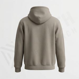 Sweat à capuche professionnel haut de gamme pour homme, coupe confortable, logo personnalisé, impression en relief, couleur unie, 2025, poids lourd - Product Image 2